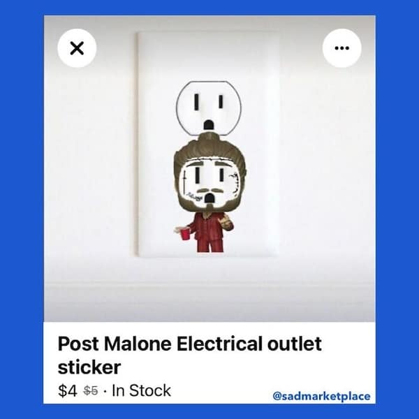 Post Malone Electrical outlet sticker