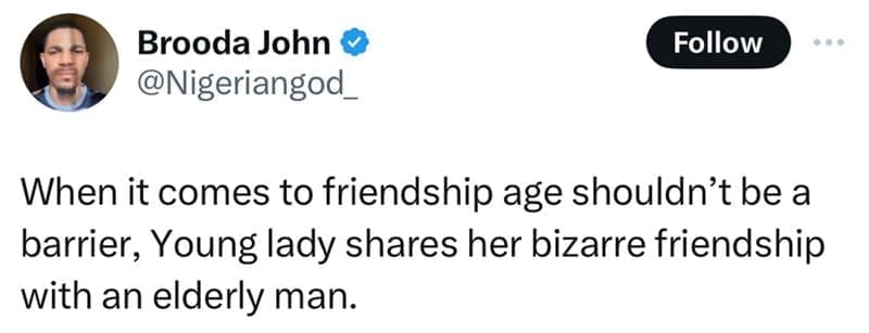 19 Year Old College Student Befriends 89-Year-Old Widower, heartwarming story, unlikely friendship, wholesome thread, viral friendship, intergenerational friendship, uplifting story, feel good news, wholesome content, internet kindness, touching story, viral thread, friendship goals, social media good news, emotional story, college kindness, elderly friendship, wholesome viral post, human interest story, inspirational friendship