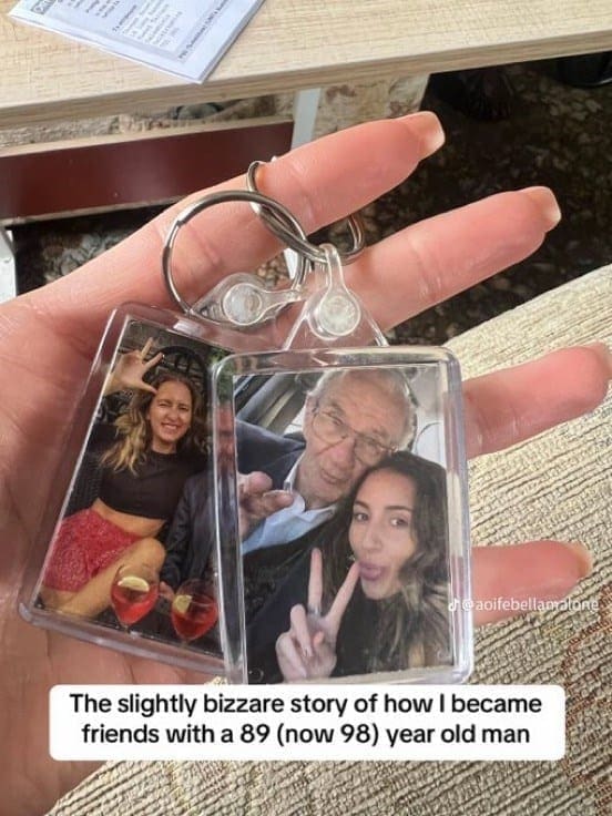 19 Year Old College Student Befriends 89-Year-Old Widower, heartwarming story, unlikely friendship, wholesome thread, viral friendship, intergenerational friendship, uplifting story, feel good news, wholesome content, internet kindness, touching story, viral thread, friendship goals, social media good news, emotional story, college kindness, elderly friendship, wholesome viral post, human interest story, inspirational friendship