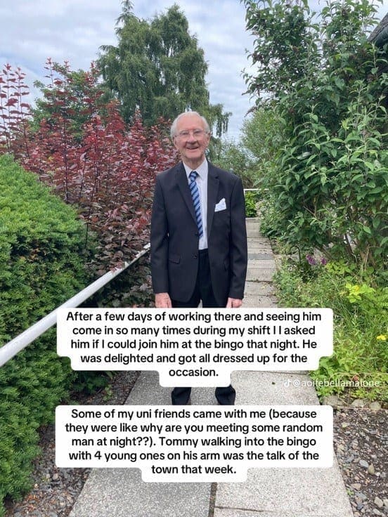 19 Year Old College Student Befriends 89-Year-Old Widower, heartwarming story, unlikely friendship, wholesome thread, viral friendship, intergenerational friendship, uplifting story, feel good news, wholesome content, internet kindness, touching story, viral thread, friendship goals, social media good news, emotional story, college kindness, elderly friendship, wholesome viral post, human interest story, inspirational friendship