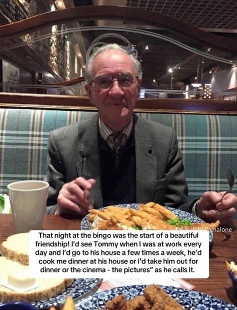 19 Year Old College Student Befriends 89-Year-Old Widower, heartwarming story, unlikely friendship, wholesome thread, viral friendship, intergenerational friendship, uplifting story, feel good news, wholesome content, internet kindness, touching story, viral thread, friendship goals, social media good news, emotional story, college kindness, elderly friendship, wholesome viral post, human interest story, inspirational friendship