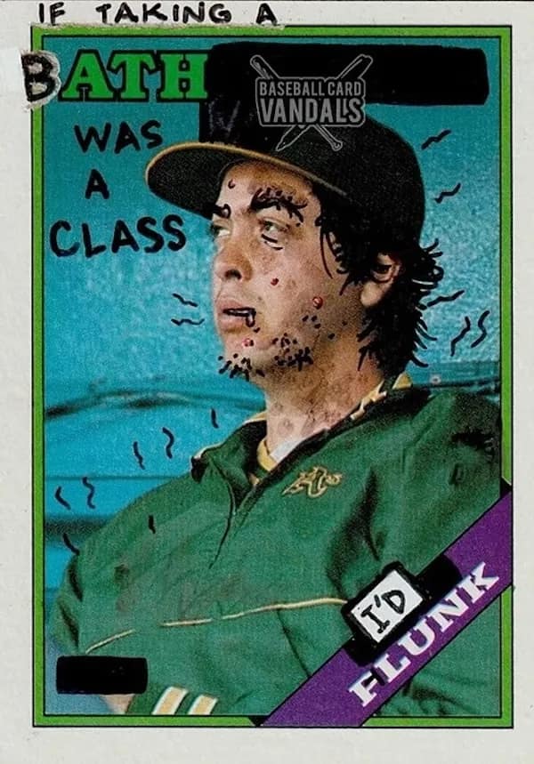 baseball card vandals, vandalized baseball cards, baseball memes, sports memes, funny baseball cards, trading card humor, baseball card jokes, defaced cards, card collecting memes, baseball humor, sports card memes, funny sports memes, baseball card collection, hobby memes, doodle memes, baseball comedy, card collector jokes, MLB memes, trading cards humor, baseball card dump