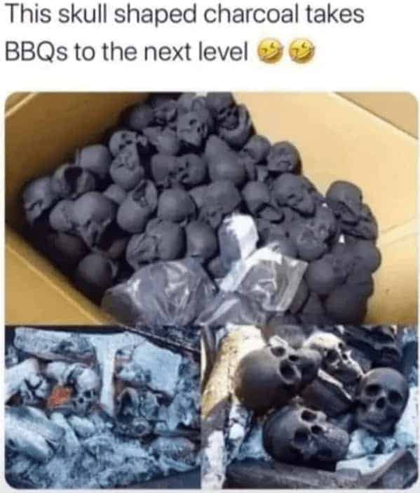 This skull shaped charcoal takes BBQs to the next level