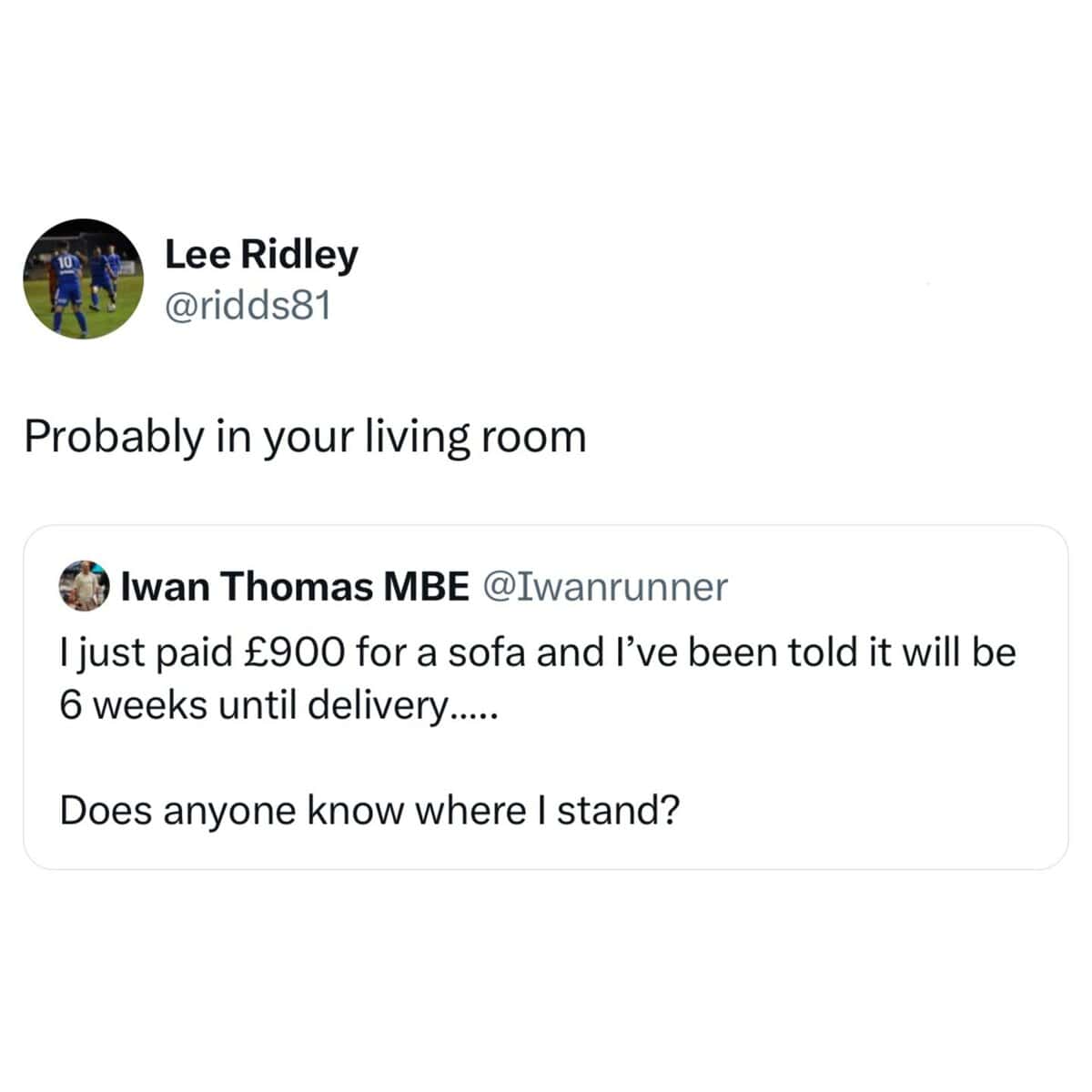 Probably in your living room