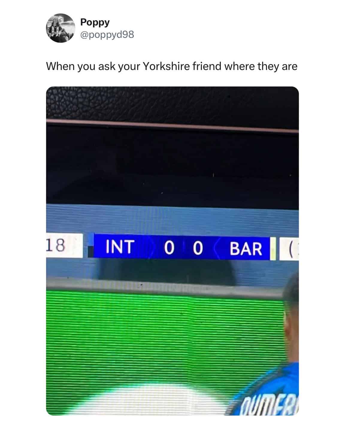 When you ask your Yorkshire friend where they are