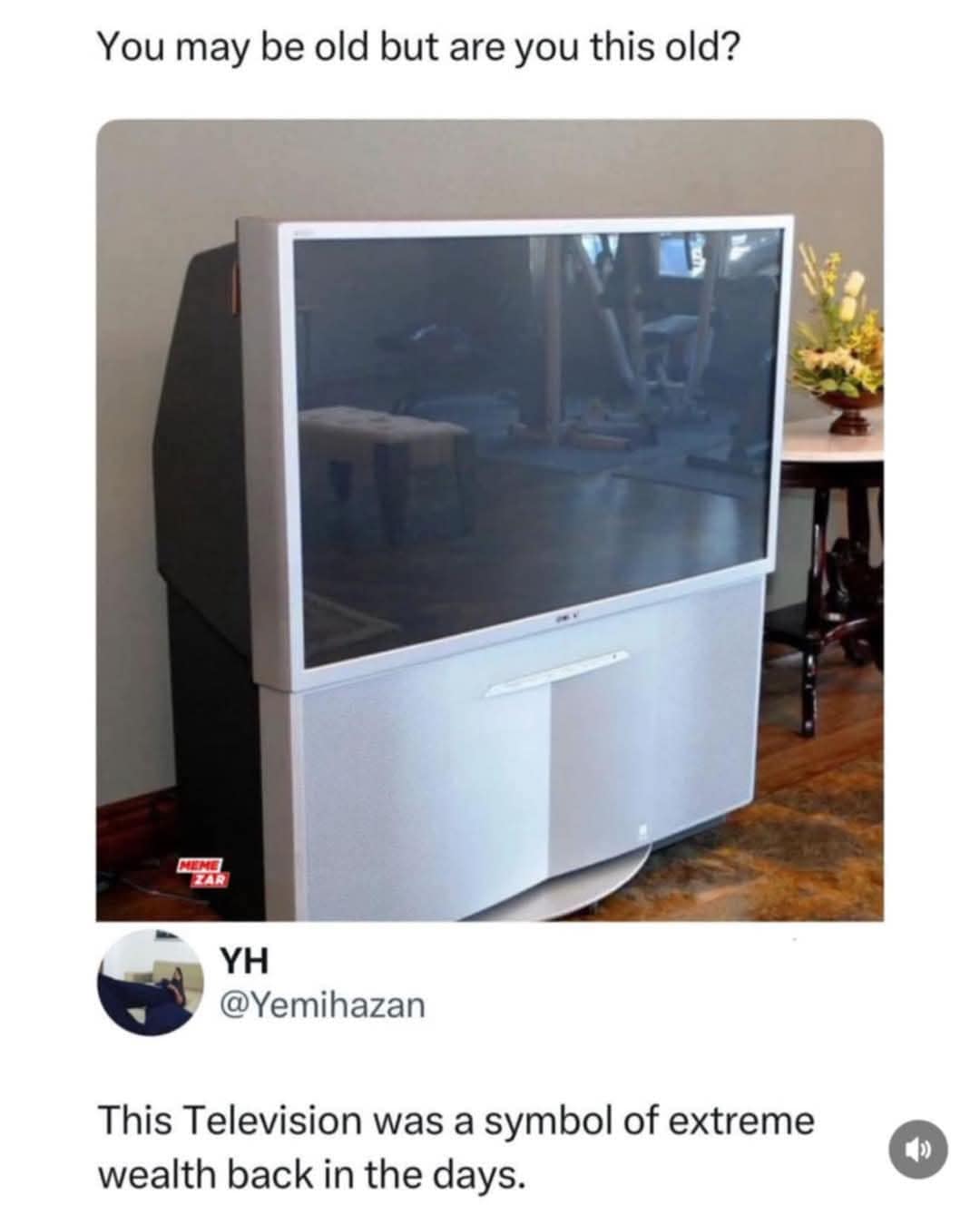 You may be old but are you this old? YH @Yemihazan This Television was a symbol of extreme wealth back in the days.