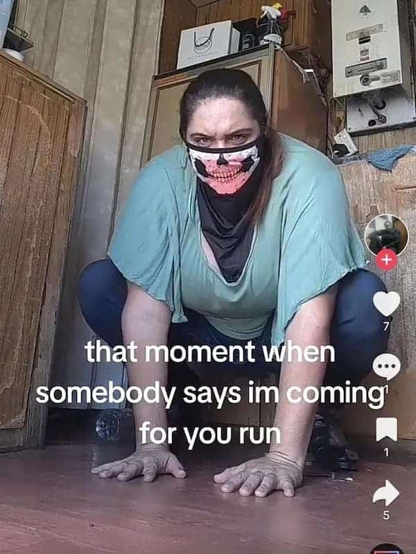 that moment When somebody says im coming for you run