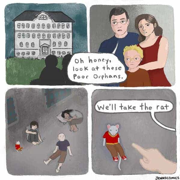 dark humor comics, jenns comics, dark comics, edgy comics, morbid humor, nihilist comics, grim humor, black comedy comics, twisted comics, bleak comics, existential comics, sarcastic comics, macabre comics, savage comics, dark humor strips, wicked comics, grim cartoons, dark webcomics, edgy humor, sinister comics, dark funnies