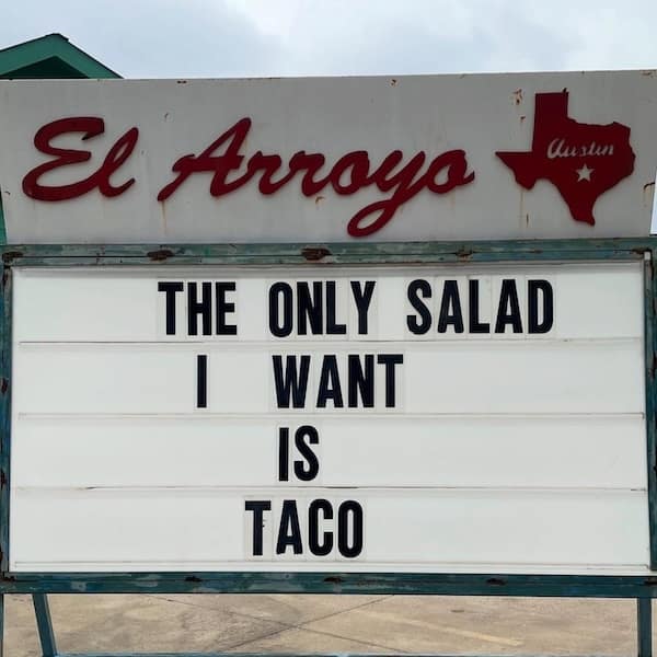 THE ONLY SALAD WANT TACO