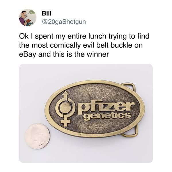 Ok I spent my entire lunch trying to find the most comically evil belt buckle on eBay and this is the winner