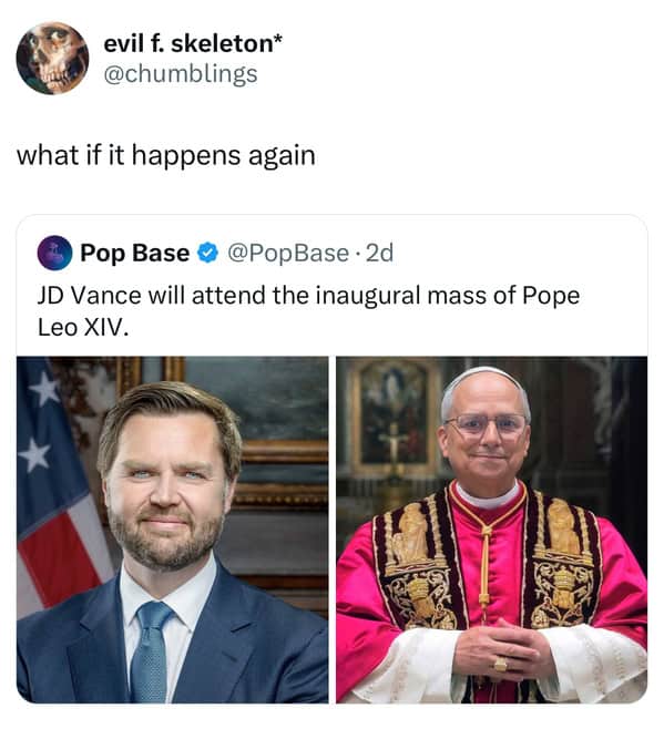JD Vance will attend the inaugural mass of Pope Leo XIV.