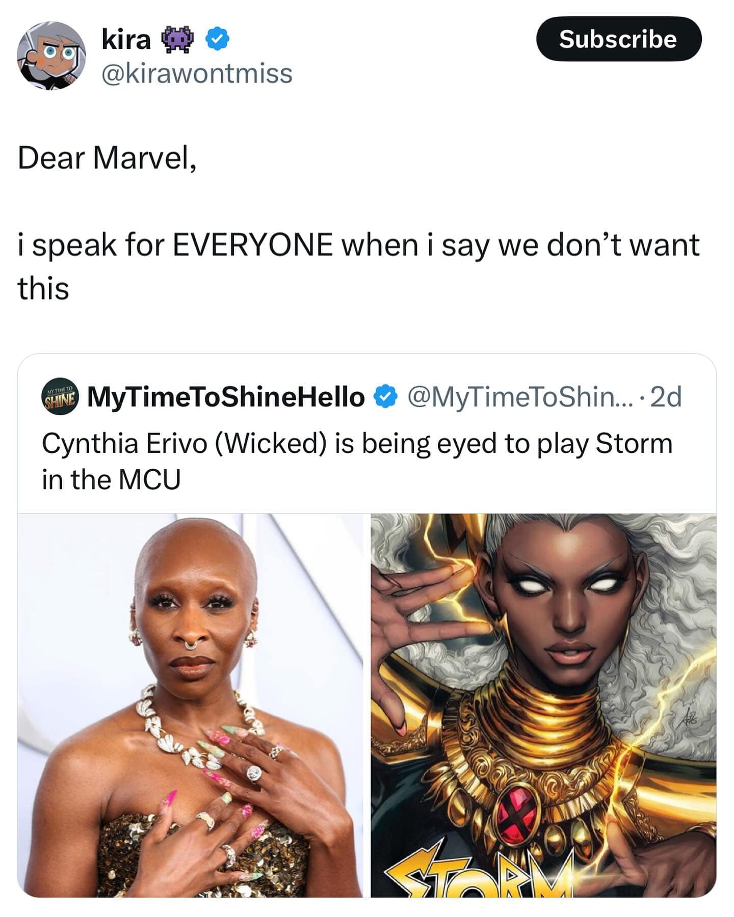 Dear Marvel, i speak for EVERYONE when i say we don't want this