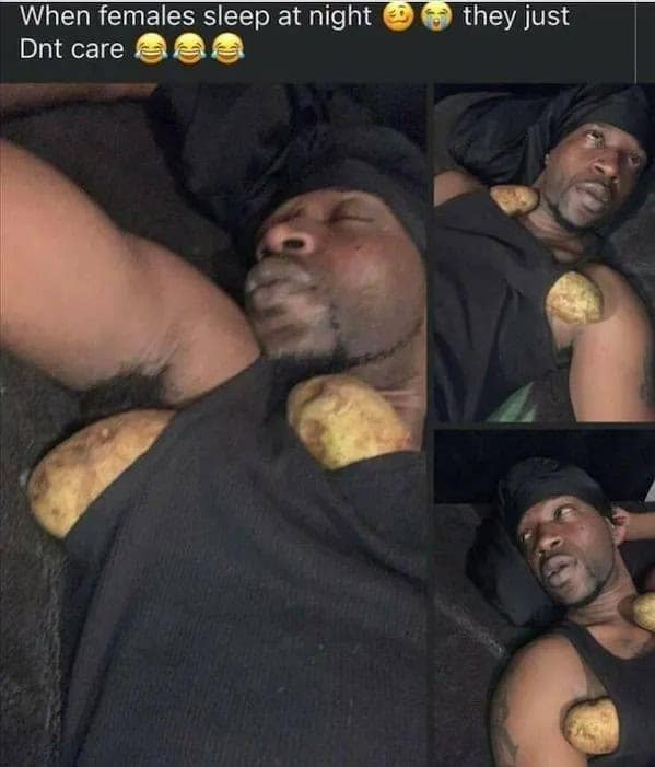 When females sleep at night Dnt care