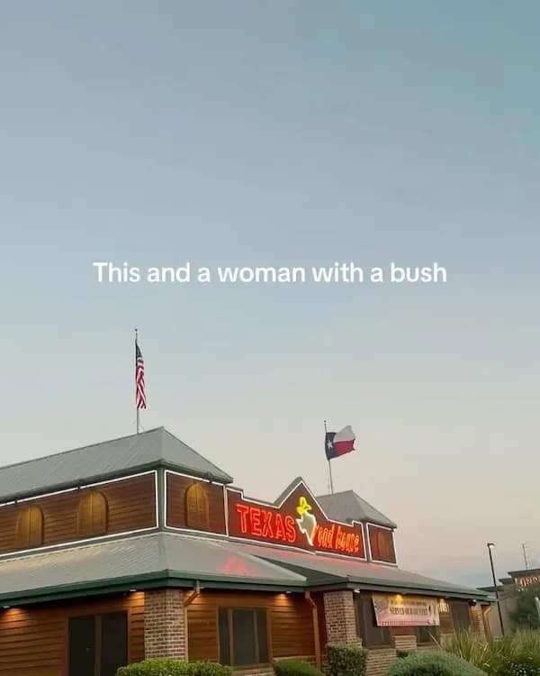 This and a woman with a bush