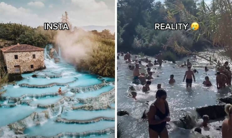 instagram vs reality, IG vs real life, vacation memes, online bloopers, influencer fails