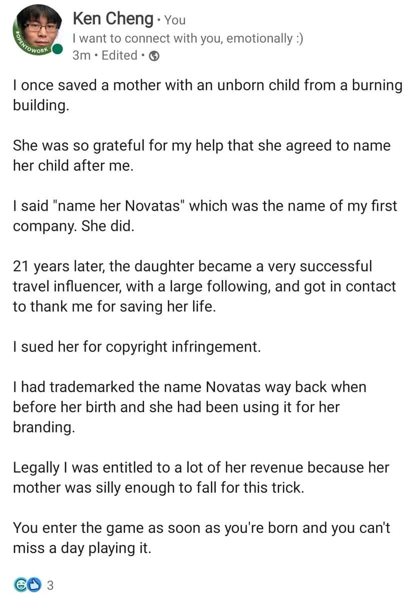 linkedin memes, ken cheng, social media memes, career memes, corporate memes, professional memes, office memes, networking jokes, workplace memes, business humor, job memes, hustle culture memes, employment memes, resume jokes, HR memes