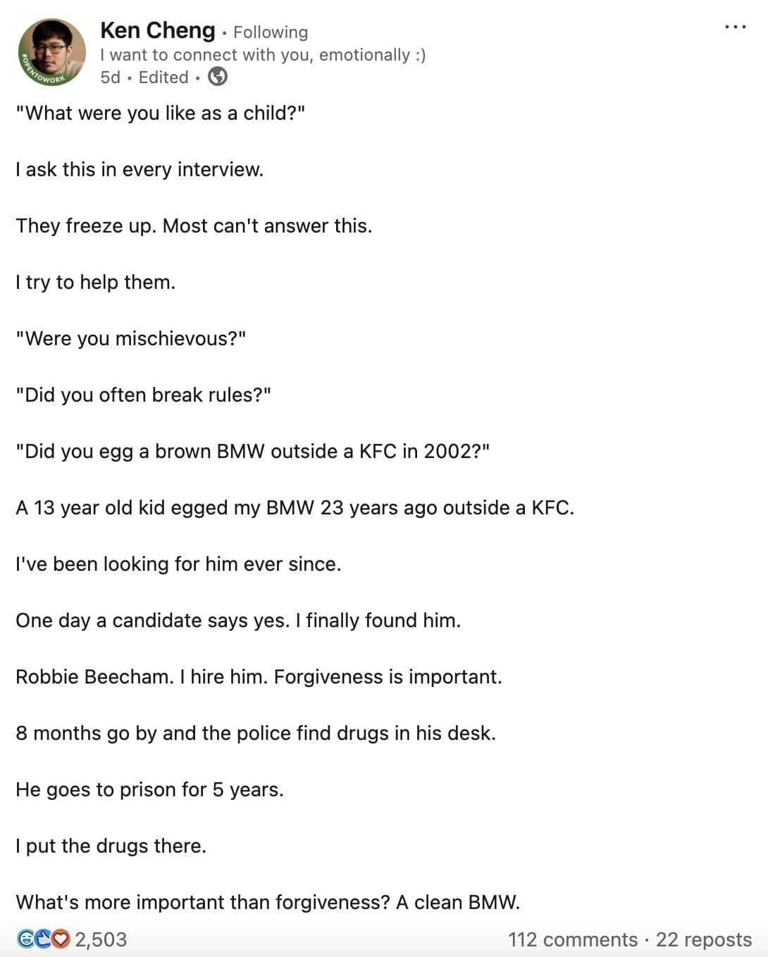 linkedin memes, ken cheng, social media memes, career memes, corporate memes, professional memes, office memes, networking jokes, workplace memes, business humor, job memes, hustle culture memes, employment memes, resume jokes, HR memes