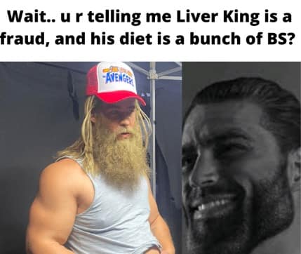liver king memes, bodybuilding memes, workout memes, nutrition memes, influencer memes, primal memes, ancestral diet memes, raw meat memes, supplement memes, steroid memes, TikTok memes, viral memes, the liver king memes, Untold Liver King