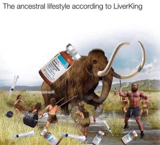 liver king memes, bodybuilding memes, workout memes, nutrition memes, influencer memes, primal memes, ancestral diet memes, raw meat memes, supplement memes, steroid memes, TikTok memes, viral memes, the liver king memes, Untold Liver King