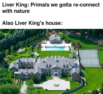 liver king memes, bodybuilding memes, workout memes, nutrition memes, influencer memes, primal memes, ancestral diet memes, raw meat memes, supplement memes, steroid memes, TikTok memes, viral memes, the liver king memes, Untold Liver King