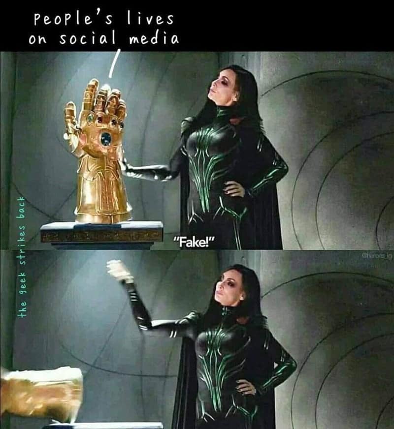 people's lives on social media