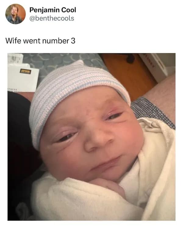 Penjamin Cool @benthecools Wife went number 3