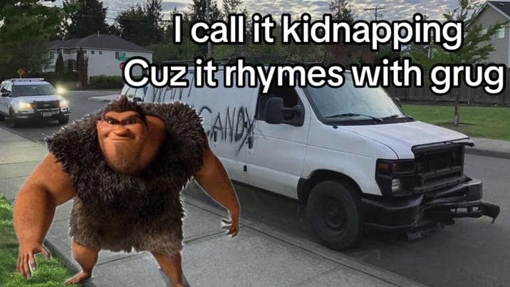 rhymes with grug memes, rhymes with grug, grug memes, TikTok memes, Croods memes, meme template, Grug meme, snowclone jokes, wordplay memes