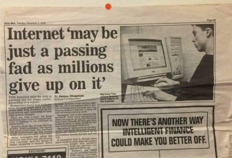Internet 'may be just a passing fad as millions give up on it'