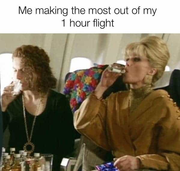 Me making the most out of my 1 hour flight