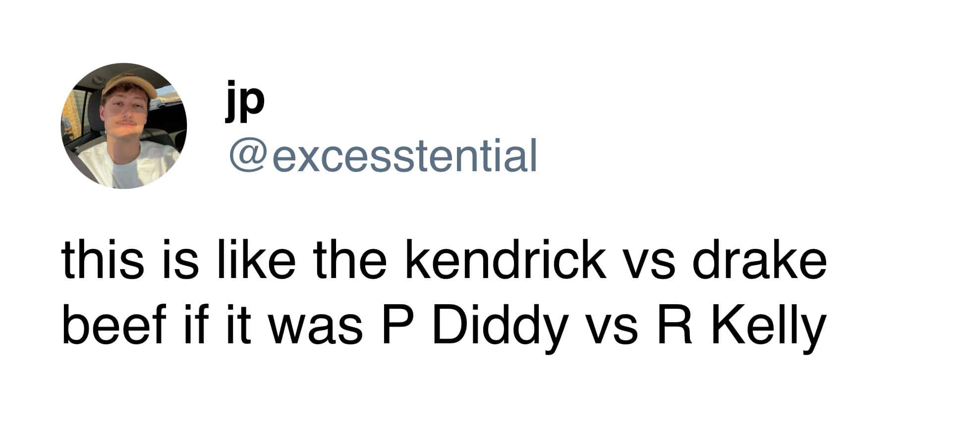 this is like the kendrick vs drake beef if it was P Diddy vs R Kelly
