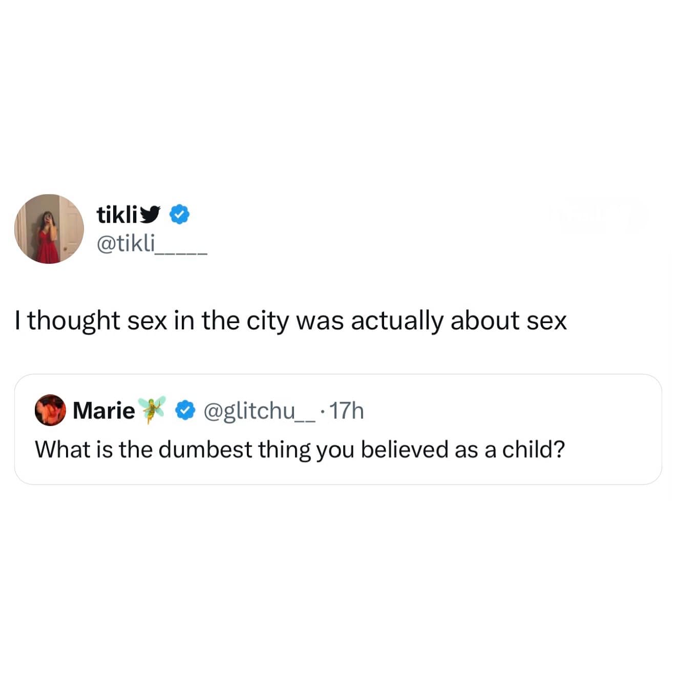 What is the dumbest thing you believed as a child?