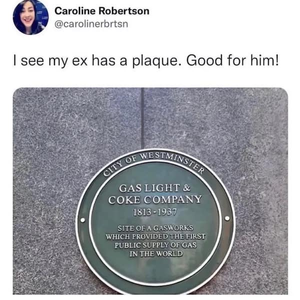 I see my ex has a plaque. Good for him!