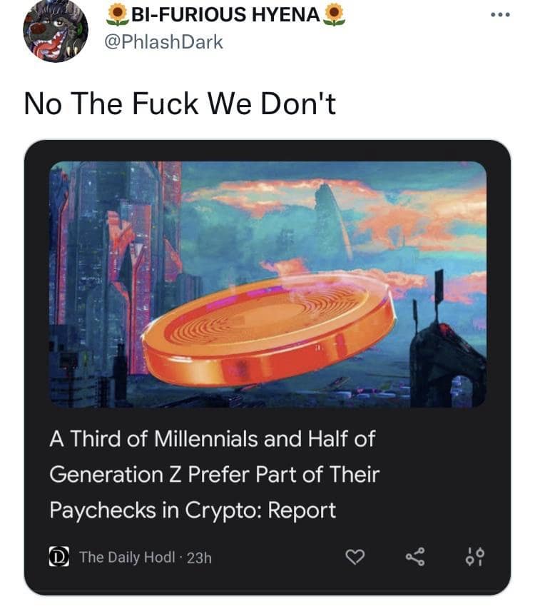 A Third of Millennials and Half of Generation Z Prefer Part of Their Paychecks in Crypto: Report