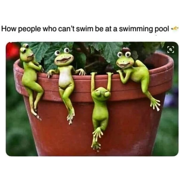 How people who can't swim be at a swimming pool