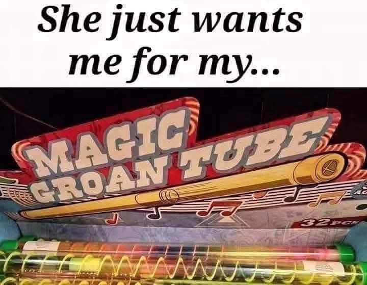She just wants me for my...