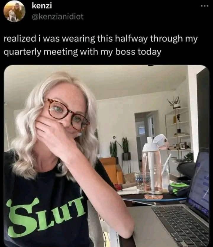 kenzi @kenzianidiot realized i was wearing this halfway through my quarterly meeting with my boss today