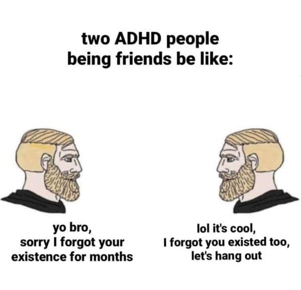 ADHD memes, ADHD humor, ADHD jokes, ADHD struggles, distracted memes, focus memes, time blindness, hyperfixation memes, scatterbrain memes, executive dysfunction memes, multitask memes, clinical ADHD memes, ADHD awareness, brain drift memes, attention deficit memes, task switching memes, forgetful memes, molecular mind memes, distraction memes, ADHD brain memes