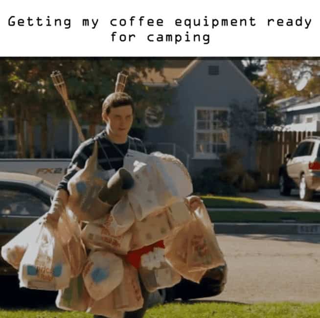 Getting my coffee equipment ready for camping