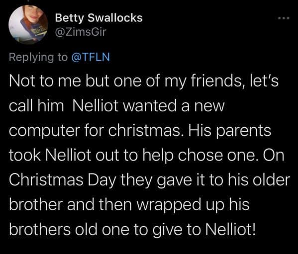 Parents give old computer as son’s Christmas gift