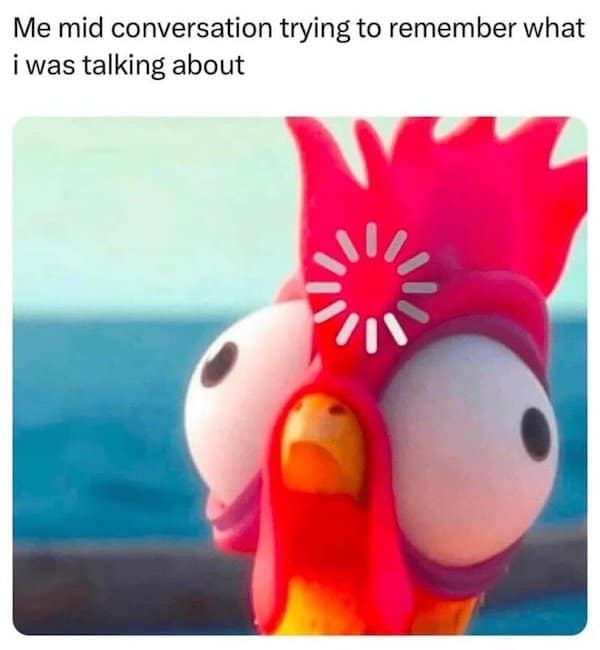 Me mid conversation trying to remember what i was talking about