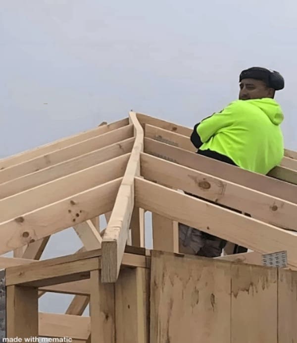 construction fails, renovation fails, DIY fails, home repair memes, construction jokes, building fails, structural fails, group chat memes, viral fails, trending fails, home improvement memes, contractor memes, funny photos, engineering fails, handyman memes, renovation jokes, home disaster, DIY disasters, fail pics, repair memes