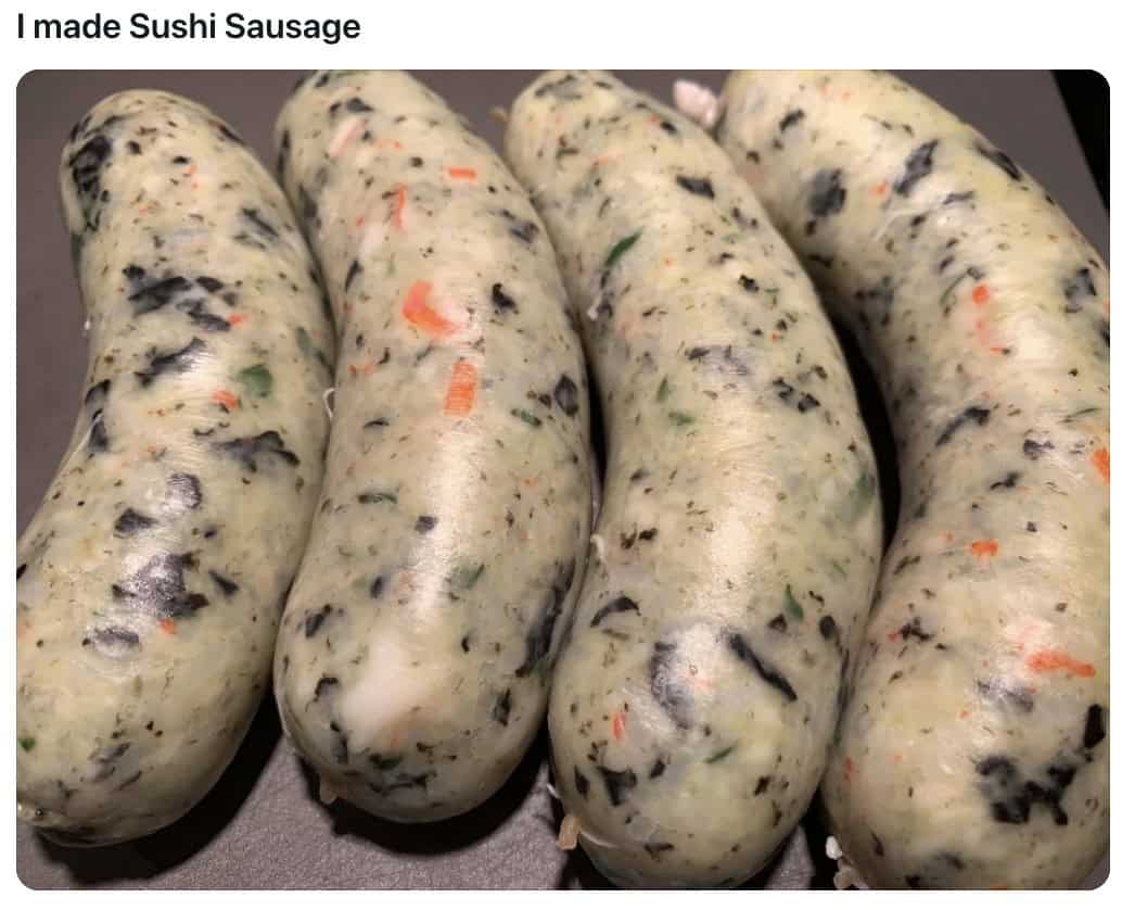 cursed sushi, cursed food, sushi memes, sushi fails, sushi combinations, funny sushi pictures, sushi humor, bizarre sushi, sushi lovers, sushi nightmares, sushi creations, sushi rolls, sushi pizza, sushi burgers, sushi tacos, meme dump, hilarious memes, food crimes, sushi disasters