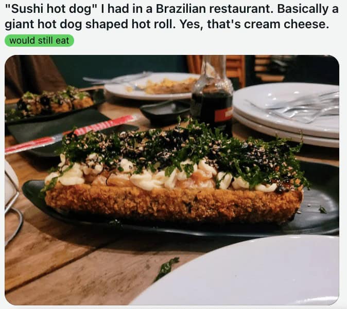 cursed sushi, cursed food, sushi memes, sushi fails, sushi combinations, funny sushi pictures, sushi humor, bizarre sushi, sushi lovers, sushi nightmares, sushi creations, sushi rolls, sushi pizza, sushi burgers, sushi tacos, meme dump, hilarious memes, food crimes, sushi disasters