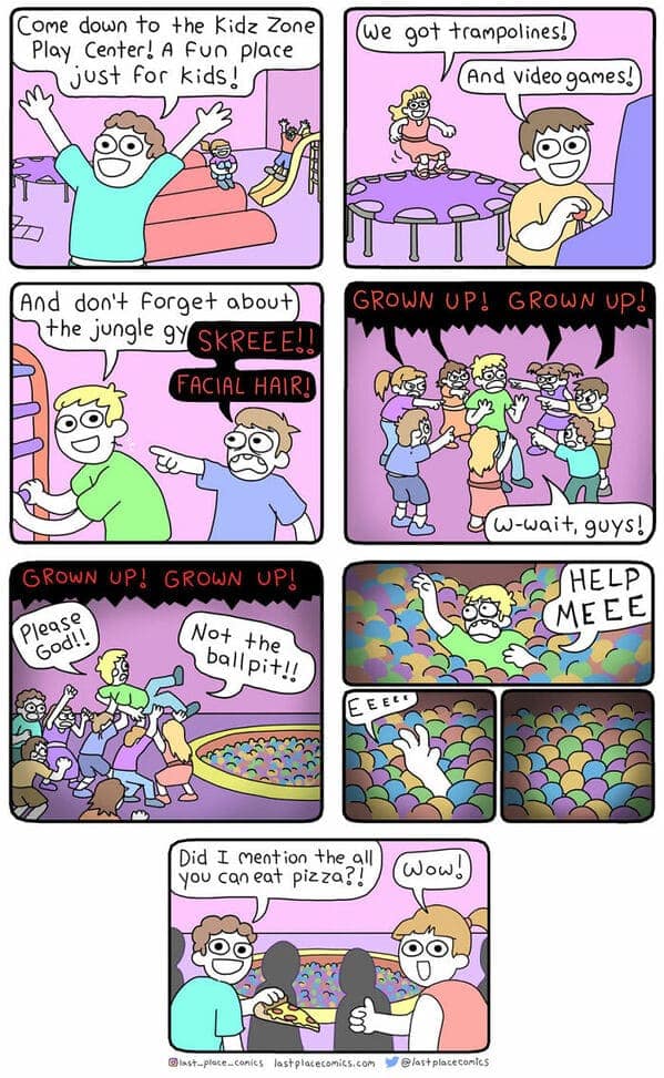 dark humor comics, last place comics, bleak humor, black comedy, twisted cartoons, irreverent comics, web comics, depressing humor, funny but dark, satirical comics, offbeat comics, tragicomedy, absurd humor, gallows humor, morbid jokes, internet comics, edgy humor, anxiety comics, bleak comedy, dark web art