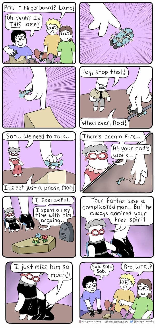 dark humor comics, last place comics, bleak humor, black comedy, twisted cartoons, irreverent comics, web comics, depressing humor, funny but dark, satirical comics, offbeat comics, tragicomedy, absurd humor, gallows humor, morbid jokes, internet comics, edgy humor, anxiety comics, bleak comedy, dark web art