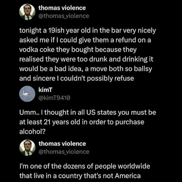 Underage bar refund request sparks international confusion