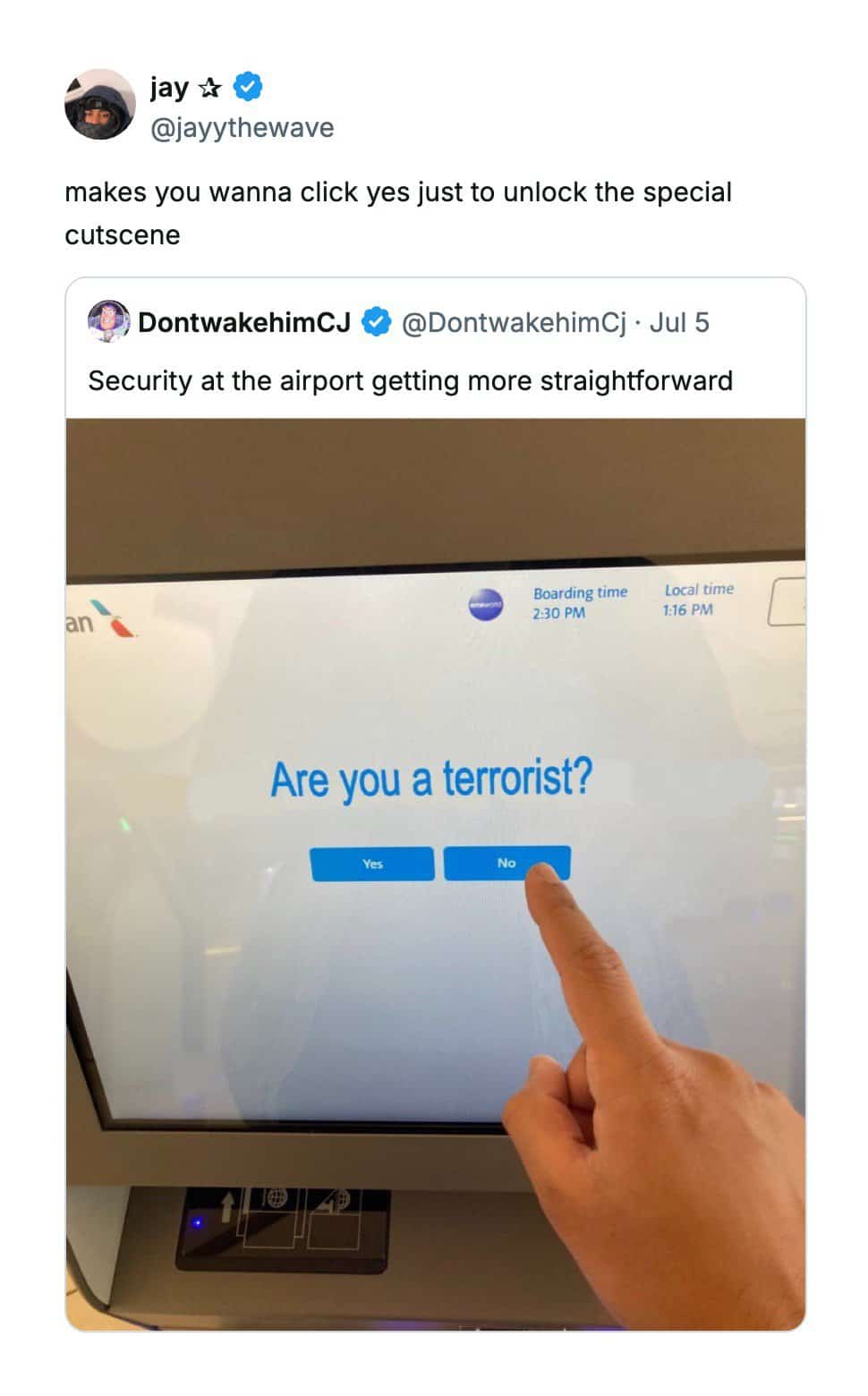 makes you wanna click yes just to unlock the special cutscene