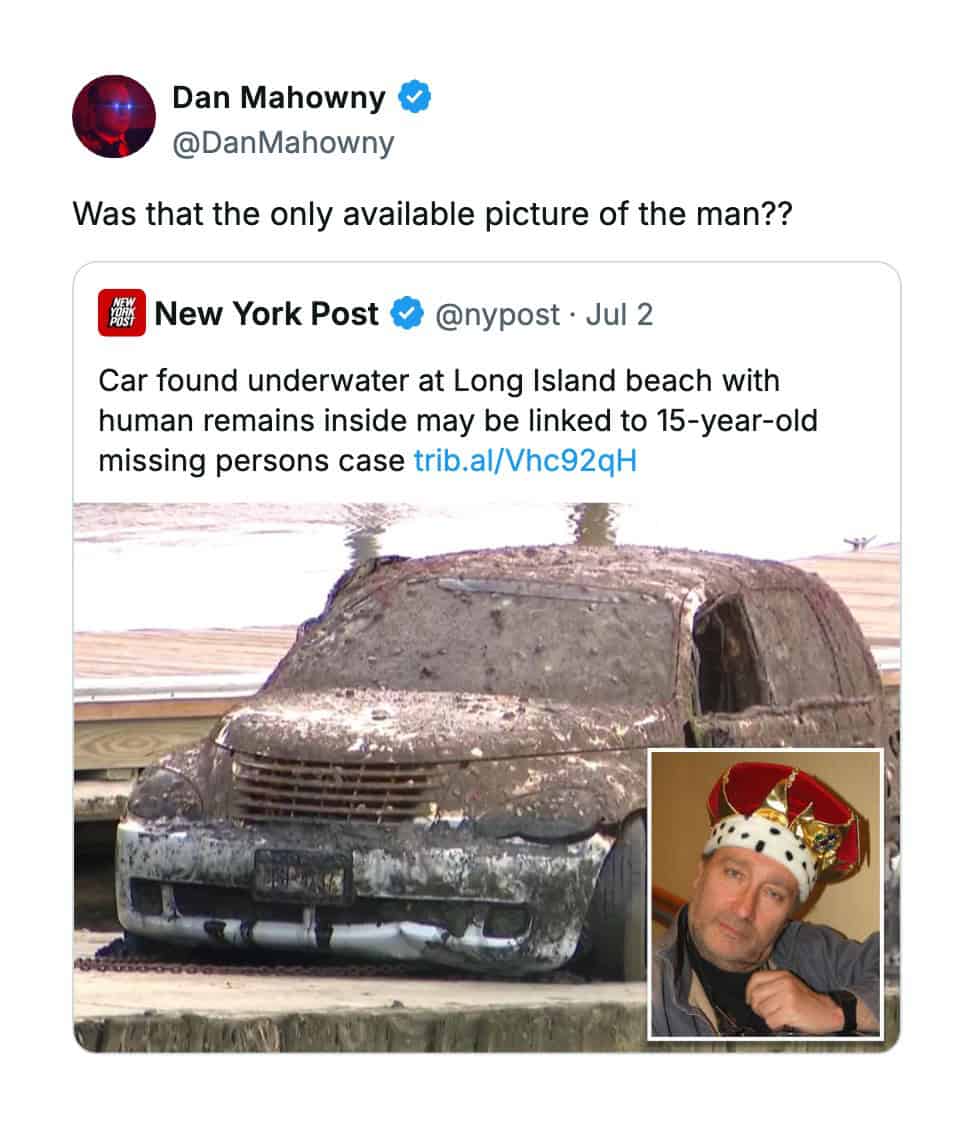 Was that the only available picture of the man??