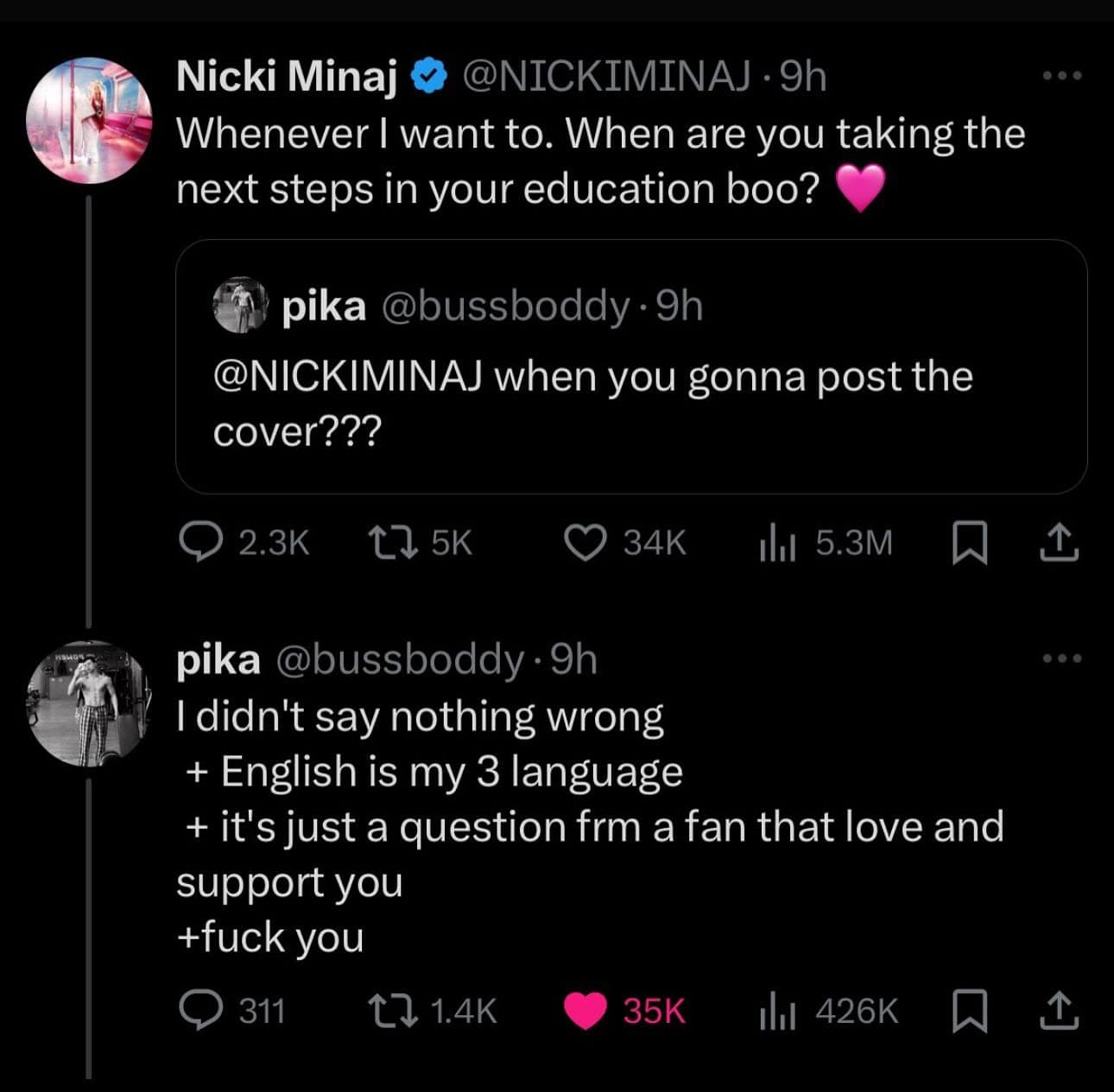 Whenever I want to. When are you taking the next steps in your education boo?