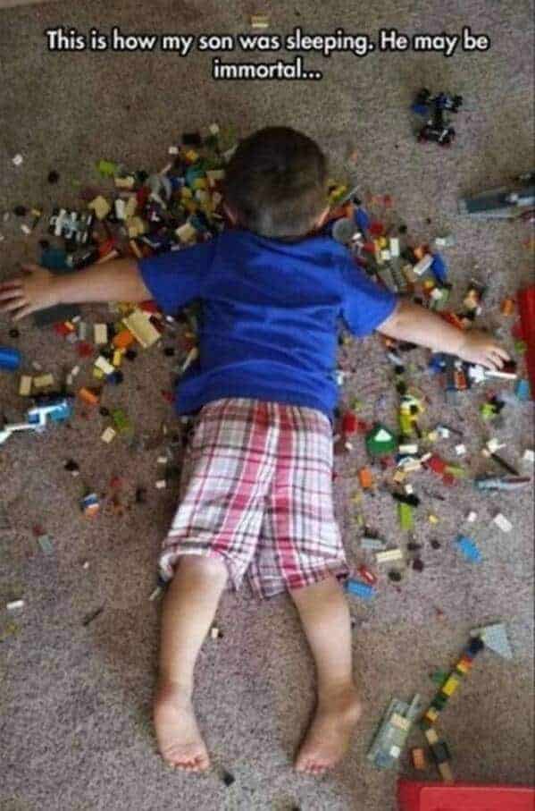 This is how my son was sleeping. He may be immortal...
